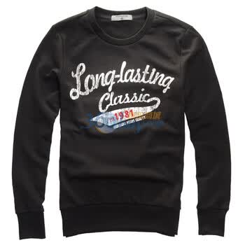 Giordano佐丹奴 外套 男复刻大印花CVC卫衣 01091501 黑色 XL