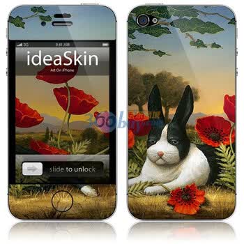 ideaSkin iPhone 4 昏昏欲睡的野兔 手机外壳保护套皮贴膜 CJKC852104