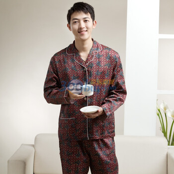 荻嘉茂 2011秋冬款 舒适家居服套装 1109 酒红色 L