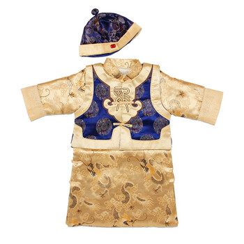 婴之谷 2012 新年贺岁 男童旗袍装 T0162 蓝色 120码