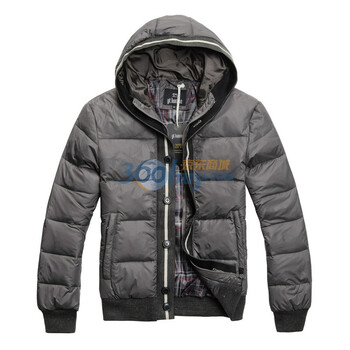 GTHOMME 韩版时尚连帽羽绒服 外套 连帽 Y06 灰色 XXL/185