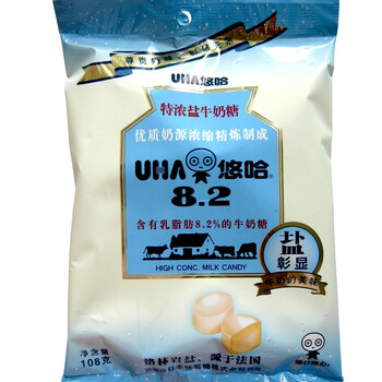 悠哈 特浓盐牛奶糖 108g/袋*3袋