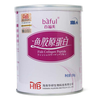 百福美 纯 鱼胶原蛋白粉200g 桶装