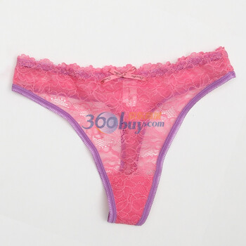 coco正品 蕾丝性感无痕丁字裤C1PT01桃红