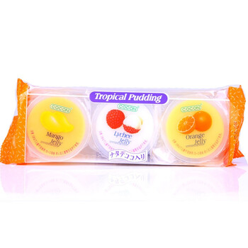 马来西亚 COCON可康牌 热带水果果冻 4板 80g*3杯装