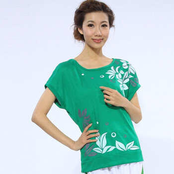 新橙美依新款中老年t恤女装夏装2012中年大码时尚气质妈妈装短袖6209 绿色 4XL