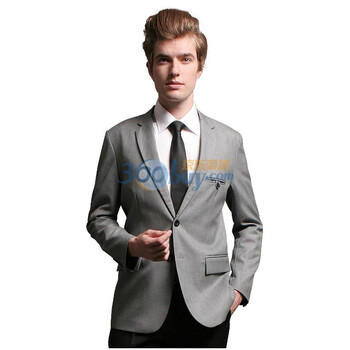 【V3 MAN】别致四扣型男西服3025浅灰色185/100A（54）