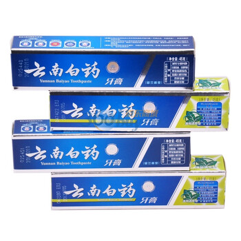 云南白药牙膏(薄荷清爽)45g*2盒+云南白药牙膏(留兰香)45g*2盒 优惠装