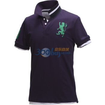 Giordano佐丹奴 Polo 男弹力狮王运动修身Polo 01010180 土黄 L