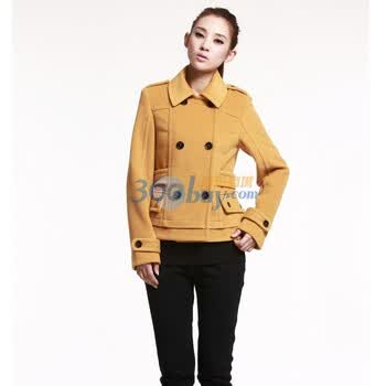 维克莱尔 VLoyal 冬装毛呢外套 VW-31324 暗黄 XL