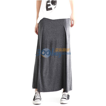 韩都衣舍 韩国夏装新品2011纯色长裙半身裙YK0101 深灰色 均码