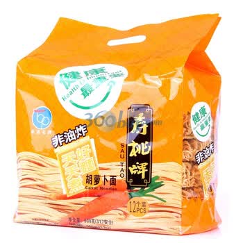 寿桃牌 胡萝卜面 12个装900g 共3袋*900g/袋