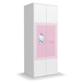 酷漫居 Hello kitty 高档家具 KT花の心 衣柜 家具品牌 儿童家具 爱洛粉红 三门衣柜