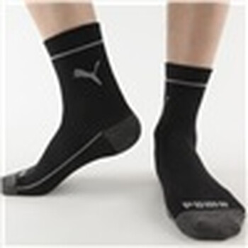 PUMA 彪马 男士提花休闲 短款袜子 黑色 25-27cm