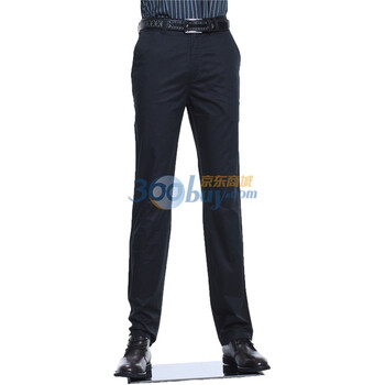 佛伦斯FOLUNSI 正品男装 商务舒适休闲裤103633原价1390 黑色 42