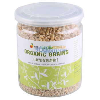 新果有机大麦米400g*3罐