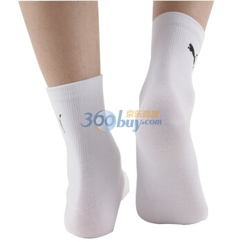 PUMA/彪马 男士绣花商务休闲运动棉袜子 漂白 25-27cm