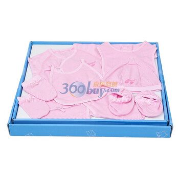 贝贝怡（bornbay） BB938 宝宝服 喜生贵子礼盒BB938 婴儿童装内衣 淡粉 66码