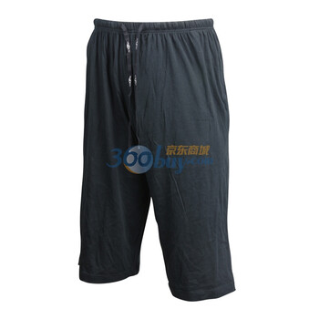 忍者 纯棉家居男士短裤 HJX3016A 黑色 XL