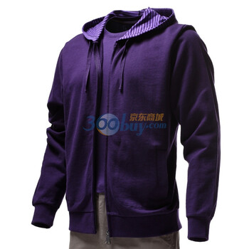 Giordano佐丹奴 卫衣 男时尚横间帽开胸卫衣 01670544 紫色 L