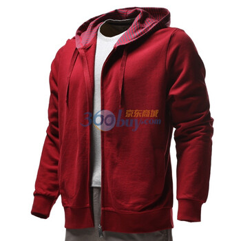 Giordano佐丹奴 卫衣 男时尚横间帽开胸卫衣 01670544 红色 M