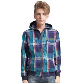 【2011秋冬新品】马克华菲正品男装直筒夹克外套短款7113010705蓝色XXL