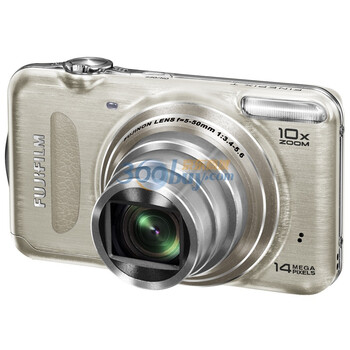  富士（FUJIFILM） FinePix T305 超薄红圈镜头数码相机 香槟金色 （1400万像素 3寸屏 10倍光变 28mm广角）