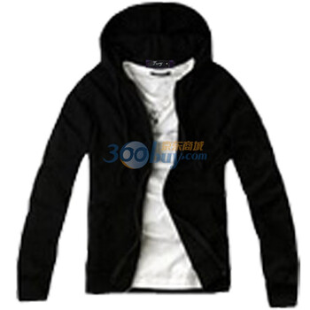 TUOYI正品2011春男学院风加厚复合双面绒连帽卫衣外套 M004黑色XXL