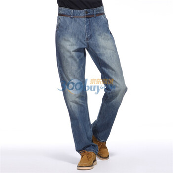 IZOD 秋季新品直脚纯棉重水洗男士牛仔裤 3061916121001牛仔色185/92A(36)