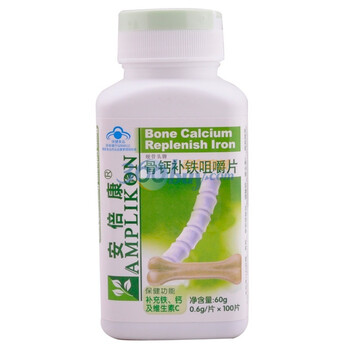安倍康硬骨头牌骨钙补铁咀嚼片0.6g*100片