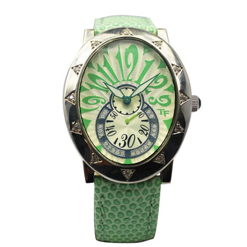 韩国TF 时尚休闲女表(草绿)HL6123QM1WBD