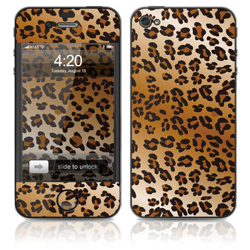 ideaSkin iPhone 4 狂野棕色豹纹 手机外壳保护套皮贴膜 ENCJKA010415
