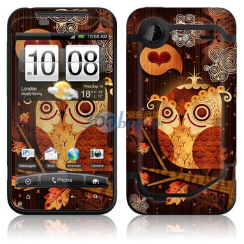 ideaSkin HTC Incredible S / G11 / 惊艳 / S710e 猫头鹰的迷恋 外壳保护套皮贴膜 DAVC352021