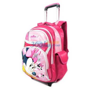 迎龙年 特卖会直降130元 Disney SM80186 迪士尼拉杆包（送价值9.9元迪士尼包书皮一份） 玫红