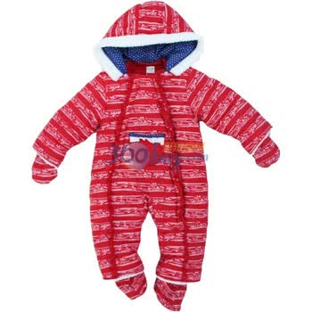 今生宝贝上品婴童装加厚夹棉哈衣爬服特厚 红色 73码