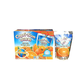 乐天可沛利橙汁饮料1袋200ml*24