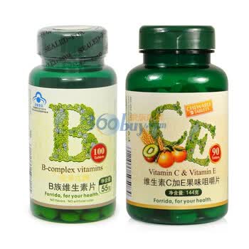 forrida活力达维生素B族100片+forrida活力达维生素C加E 90片