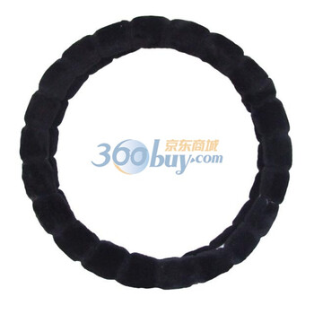 车之秀品 秋冬款 毛绒汽车方向把套 方向盘套 BT02黑色