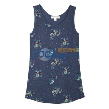 歌莉娅GOELIA印花背心105B019W 深蓝色 M