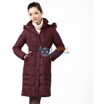 2011新款 冰洁羽绒服 女式修身长款 BG11198 紫色 185/104A(XXXL)