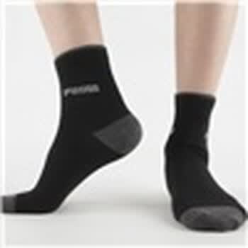 PUMA 彪马 男士绣花 精梳棉 商务休闲 短款袜子 黑色 25-27cm