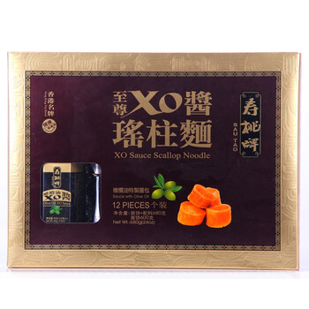 香港 寿桃至尊XO酱瑶柱面礼盒12个装 内含至尊XO酱80g