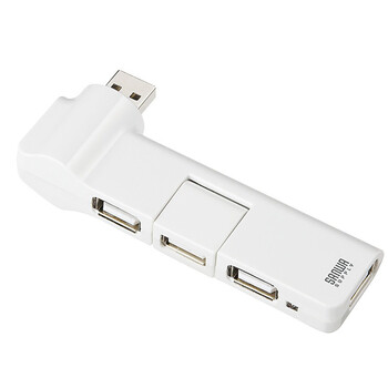 日本SANWA SUPPLY USB-HUB238W 4口高速可调节角度的HUB集线器 兼容Window7 四色/白色