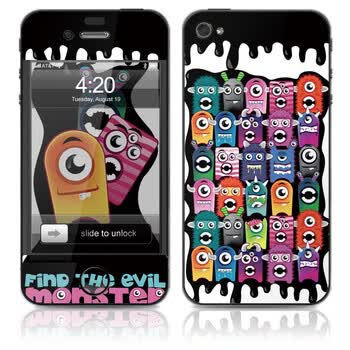 ideaSkin iPhone 4 邪恶小怪物 手机外壳保护套皮贴膜 ENCJKB741678