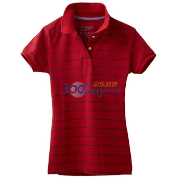 Giordano佐丹奴 Polo 女花色横间弹力修身珠地POLO 01311010 深紫色 L