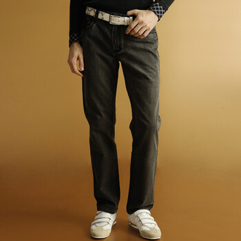 浪氏威尔lansiwear2011秋冬装新款中灰修身牛仔裤男牛仔长裤LWAJE080-1 中灰 38