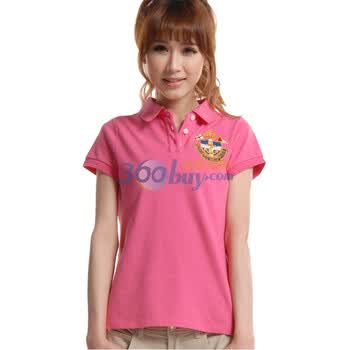 棉花公主 COTTON PRINCESS 春夏款女装棉质修身净色POLO衫 C1H2202 玫红 XL