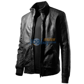 Giordano佐丹奴 夹克 男硬朗机车仿皮夹克 01071548 黑色 XL