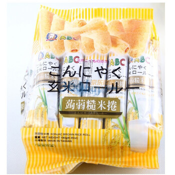 台湾原 ABC天然谷物棒蛋黄味+ABC蒟蒻糙米卷 袋装 180gX2袋 2种口味