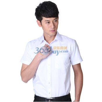 远东FAREAST 男士夏装商务休闲纯色短袖衬衫 K5063 44